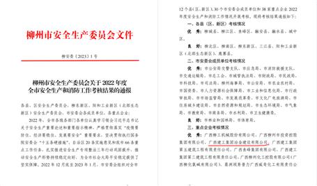 【喜訊】冶建公司2022年度這項(xiàng)工作獲評(píng)優(yōu)秀！