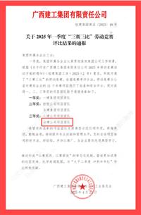 【喜訊】冶建公司項(xiàng)目團(tuán)隊(duì)榮獲集團(tuán)公司一季度勞動(dòng)競賽三等獎(jiǎng)